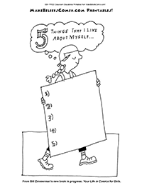 What I like about me printable from MakeBeliefsComix.com