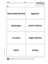 Nutrition: Vocabulary