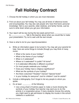Fall Holiday Contract (Grades 1-3)