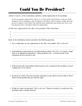 Could You Be President?