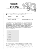 Palindromes by the Number