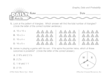 Math Warm-Up 207 for Gr. 3 & 4: Graphs, Data & Probability
