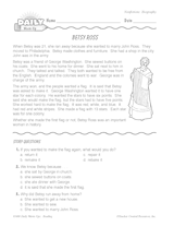 Betsy Ross Biography: Reading Warm-Up for Grades 1 & 2
