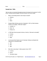 Decade Quiz: 1900s