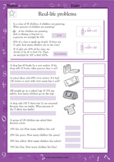 Word Problems with Percentages & Fractions